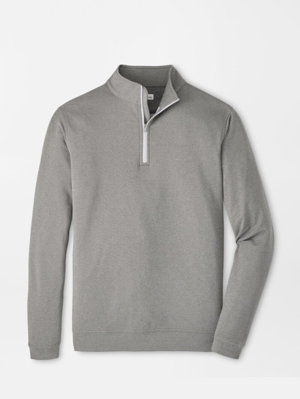 Peter Millar Mens Perth Mélange Quarter-Zip Size Large NWT *John Deere* In Smoke